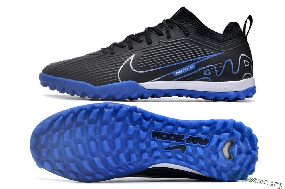 Nike Air Zoom Mercurial Vapor 15 Pro TF Football Shoes - Black/White/Blue 1