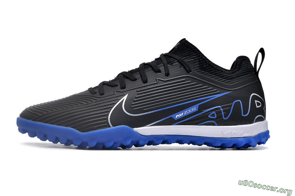 Nike Air Zoom Mercurial Vapor 15 Pro TF Football Shoes - Black/White/Blue 3