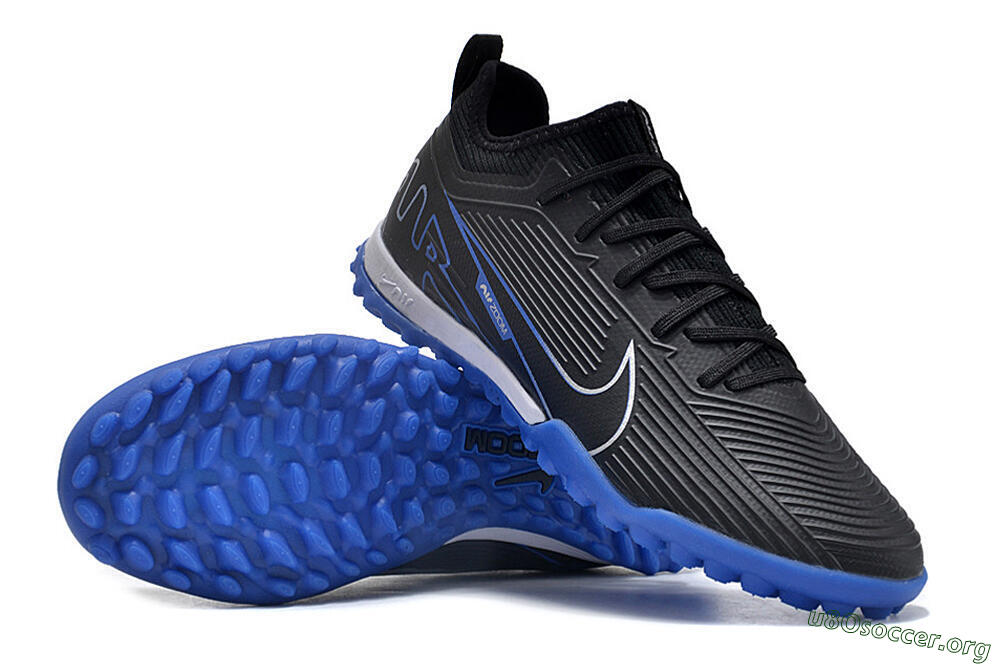 Nike Air Zoom Mercurial Vapor 15 Pro TF Football Shoes - Black/White/Blue 0