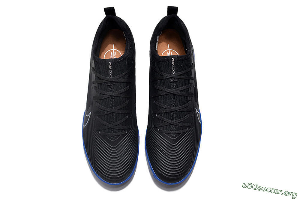 Nike Air Zoom Mercurial Vapor 15 Pro TF Football Shoes - Black/White/Blue 4