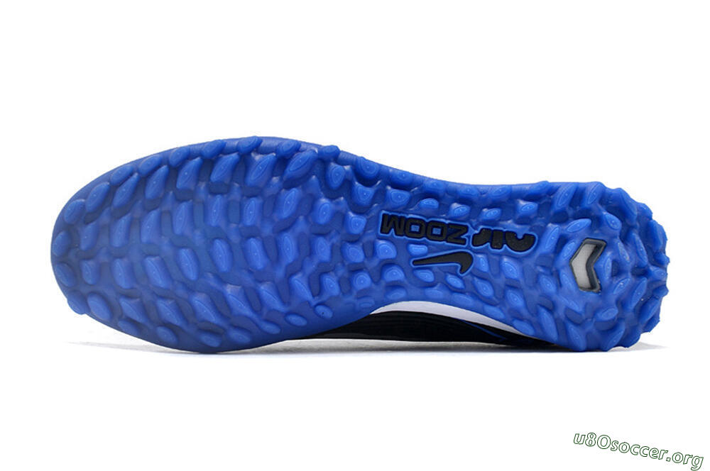 Nike Air Zoom Mercurial Vapor 15 Pro TF Football Shoes - Black/White/Blue 6