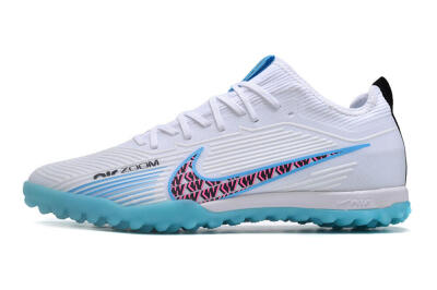 Nike Air Zoom Mercurial Vapor 15 Pro TF Football Shoes - White/Blue/Pink