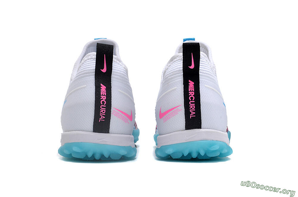Nike Air Zoom Mercurial Vapor 15 Pro TF Football Shoes - White/Blue/Pink 5