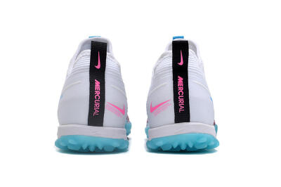 Nike Air Zoom Mercurial Vapor 15 Pro TF Football Shoes - White/Blue/Pink