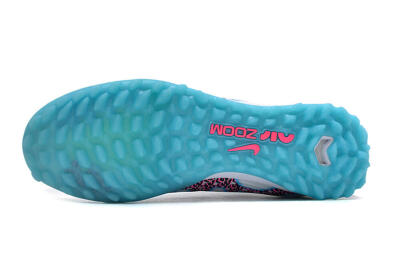 Nike Air Zoom Mercurial Vapor 15 Pro TF Football Shoes - White/Blue/Pink