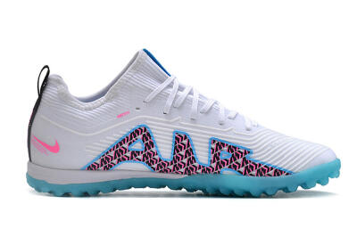 Nike Air Zoom Mercurial Vapor 15 Pro TF Football Shoes - White/Blue/Pink