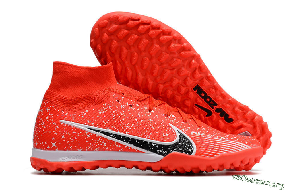 Nike Air Zoom Mercurial Superfly 9 Elite TF Football Shoes - Red/White/Black 2