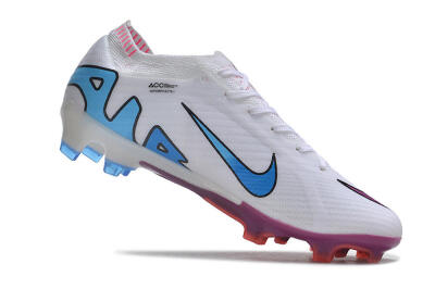 Nike AIR Zoom Mercurial Vapor 15 Elite FG Football Boots - White/Blue/Orange