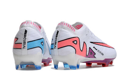 Nike AIR Zoom Mercurial Vapor 15 Elite FG Football Boots - White/Blue/Orange