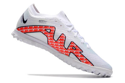 Nike Air Zoom Mercurial Vapor 15 Elite TF Football Shoes - White/Red/Black