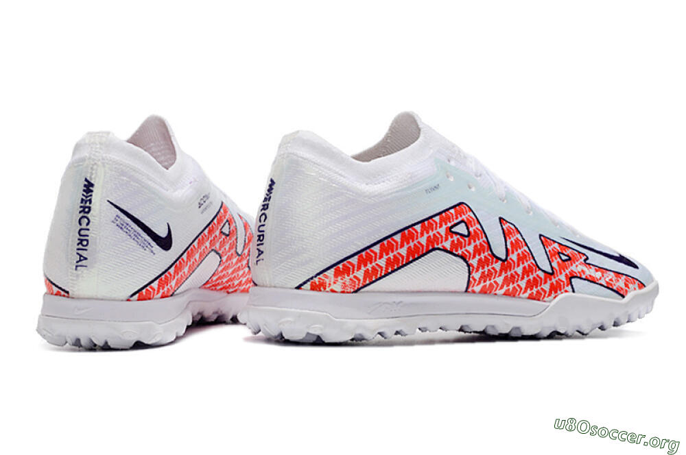 Nike Air Zoom Mercurial Vapor 15 Elite TF Football Shoes - White/Red/Black 6