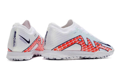 Nike Air Zoom Mercurial Vapor 15 Elite TF Football Shoes - White/Red/Black