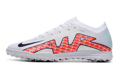 Nike Air Zoom Mercurial Vapor 15 Elite TF Football Shoes - White/Red/Black