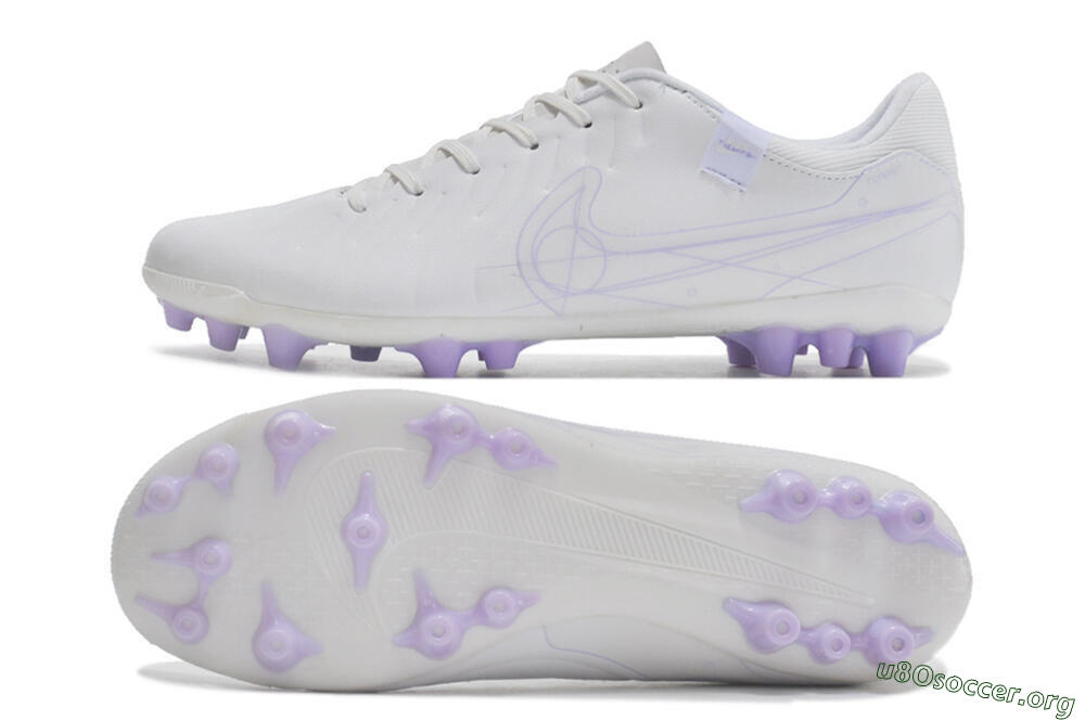 Nike Tiempo Legend X Academy AG Football Boots - White/Purple 1