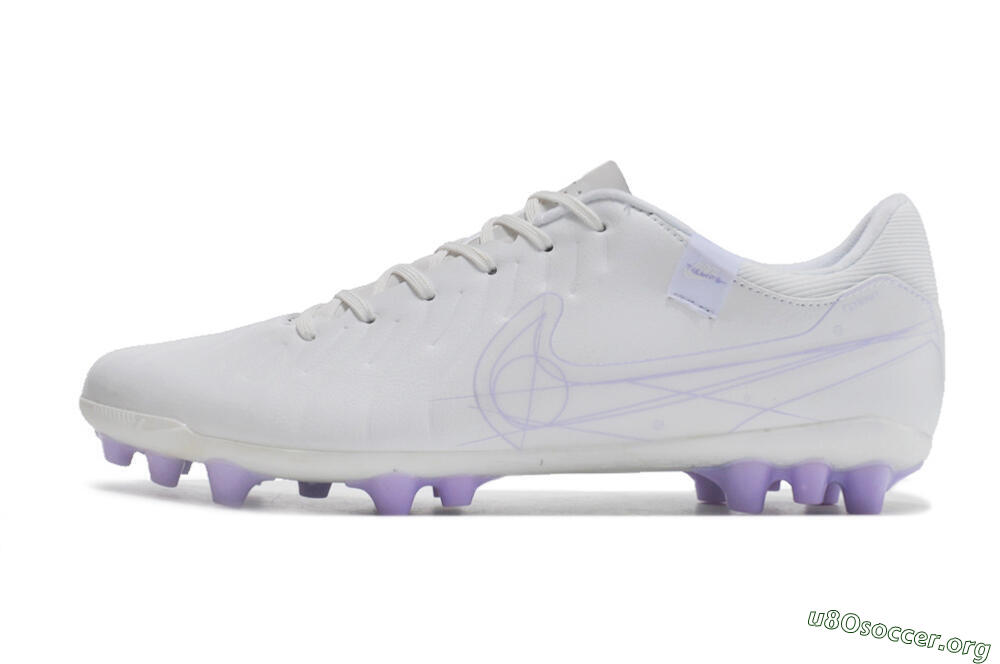 Nike Tiempo Legend X Academy AG Football Boots - White/Purple 3