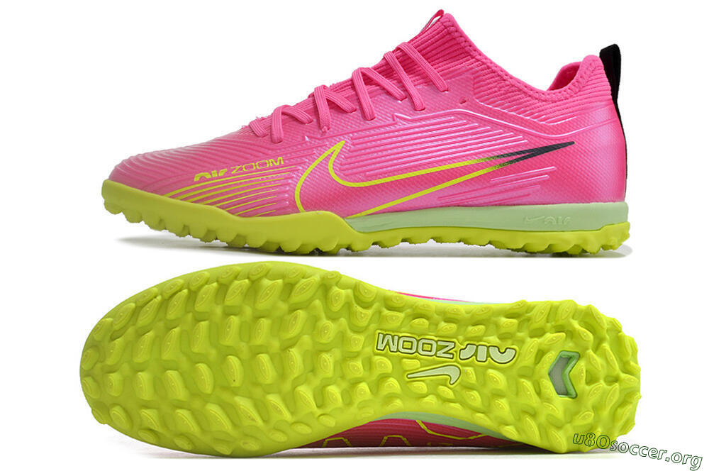 Nike Air Zoom Mercurial Vapor 15 Pro TF Football Shoes - Pink/Yellow/Green/Black 1