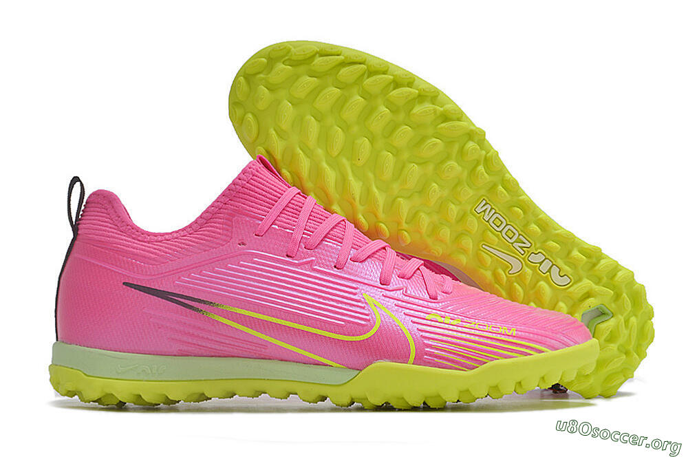 Nike Air Zoom Mercurial Vapor 15 Pro TF Football Shoes - Pink/Yellow/Green/Black 2