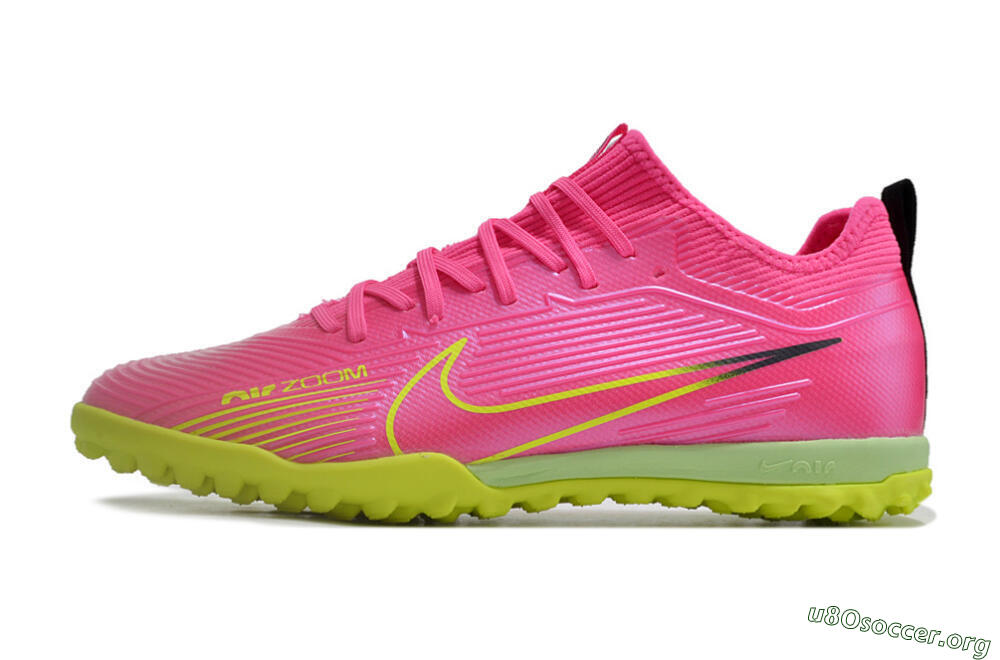 Nike Air Zoom Mercurial Vapor 15 Pro TF Football Shoes - Pink/Yellow/Green/Black 3
