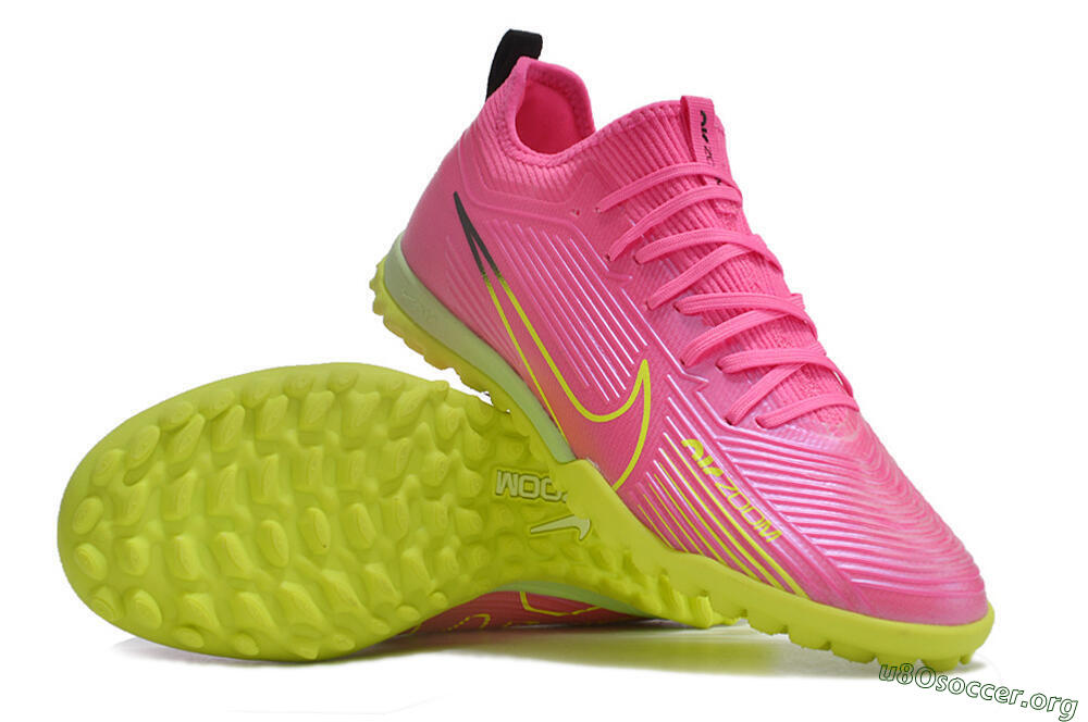 Nike Air Zoom Mercurial Vapor 15 Pro TF Football Shoes - Pink/Yellow/Green/Black 0