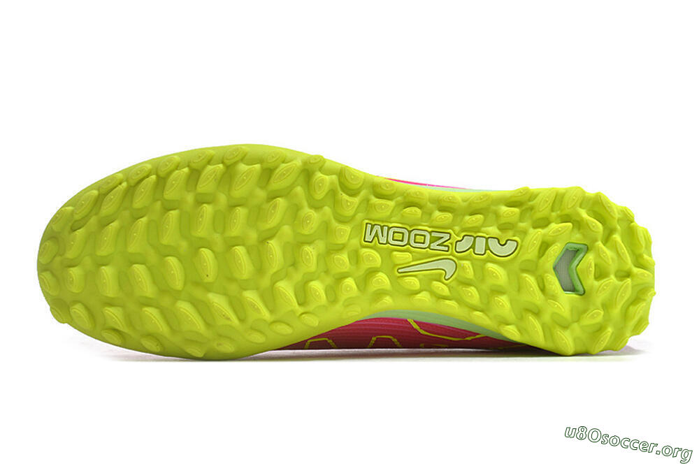 Nike Air Zoom Mercurial Vapor 15 Pro TF Football Shoes - Pink/Yellow/Green/Black 6