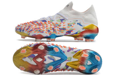 Adidas Predator Freak.1 Low FG Football Boots - White/Blue/Orange/Gold