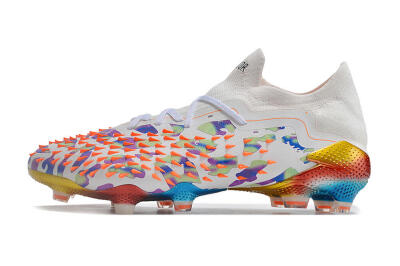 Adidas Predator Freak.1 Low FG Football Boots - White/Blue/Orange/Gold