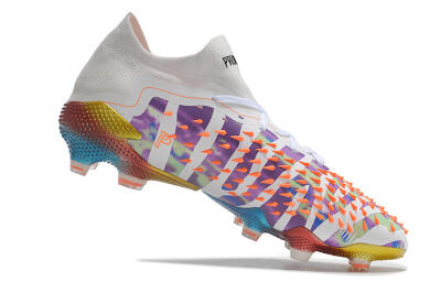 Adidas Predator Freak.1 Low FG Football Boots - White/Blue/Orange/Gold