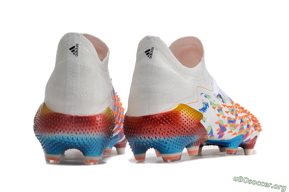Adidas Predator Freak.1 Low FG Football Boots - White/Blue/Orange/Gold 6