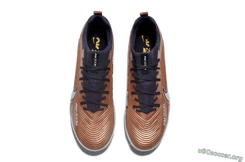 Nike Air Zoom Mercurial Vapor 15 Pro TF Football Shoes - Rose Gold/Black/White 4