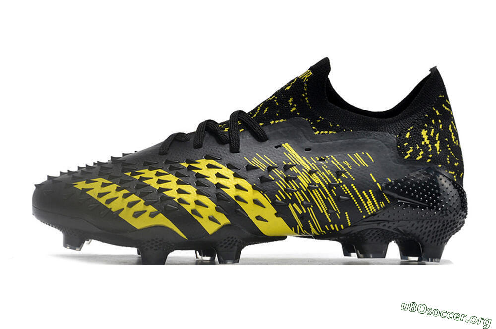 Adidas Predator Freak.1 Low FG Football Boots - Black/Yellow 3