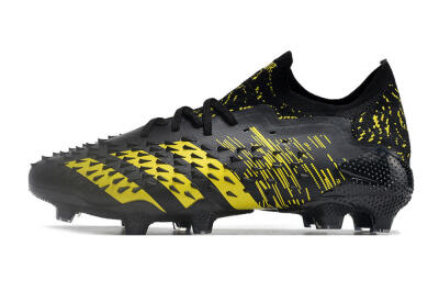Adidas Predator Freak.1 Low FG Football Boots - Black/Yellow