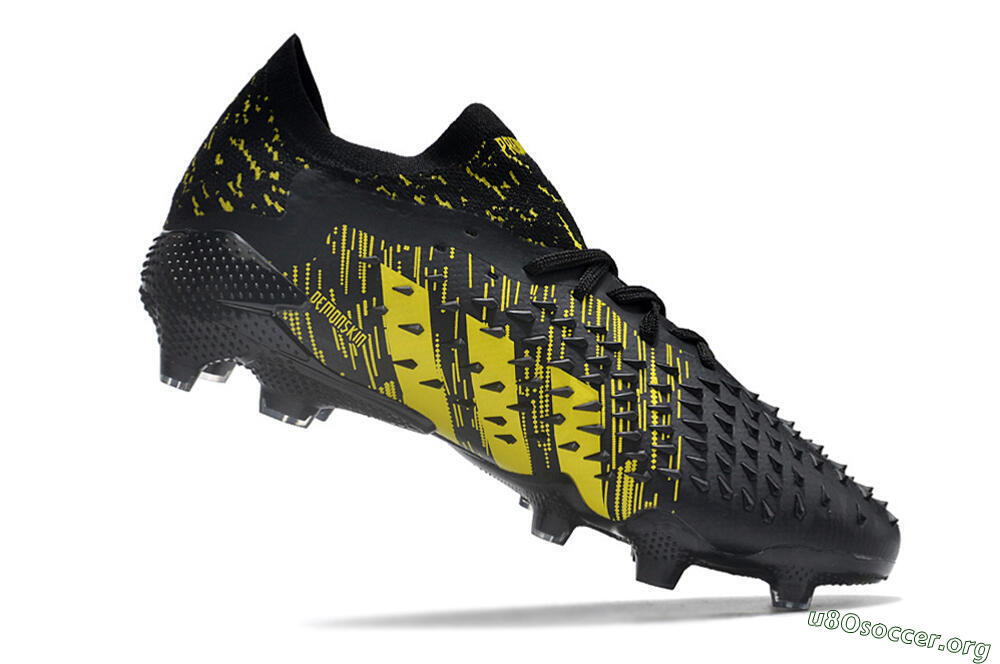 Adidas Predator Freak.1 Low FG Football Boots - Black/Yellow 4