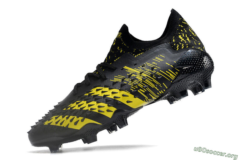 Adidas Predator Freak.1 Low FG Football Boots - Black/Yellow 5
