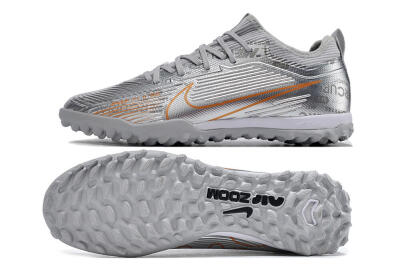 Nike Air Zoom Mercurial Vapor 15 Pro TF Football Shoes - Silver/Gold/Black