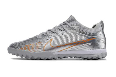 Nike Air Zoom Mercurial Vapor 15 Pro TF Football Shoes - Silver/Gold/Black