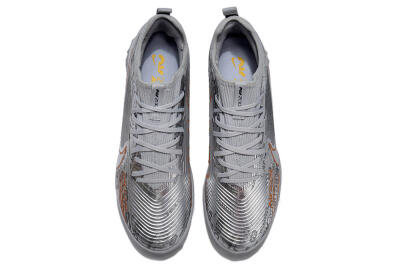 Nike Air Zoom Mercurial Vapor 15 Pro TF Football Shoes - Silver/Gold/Black