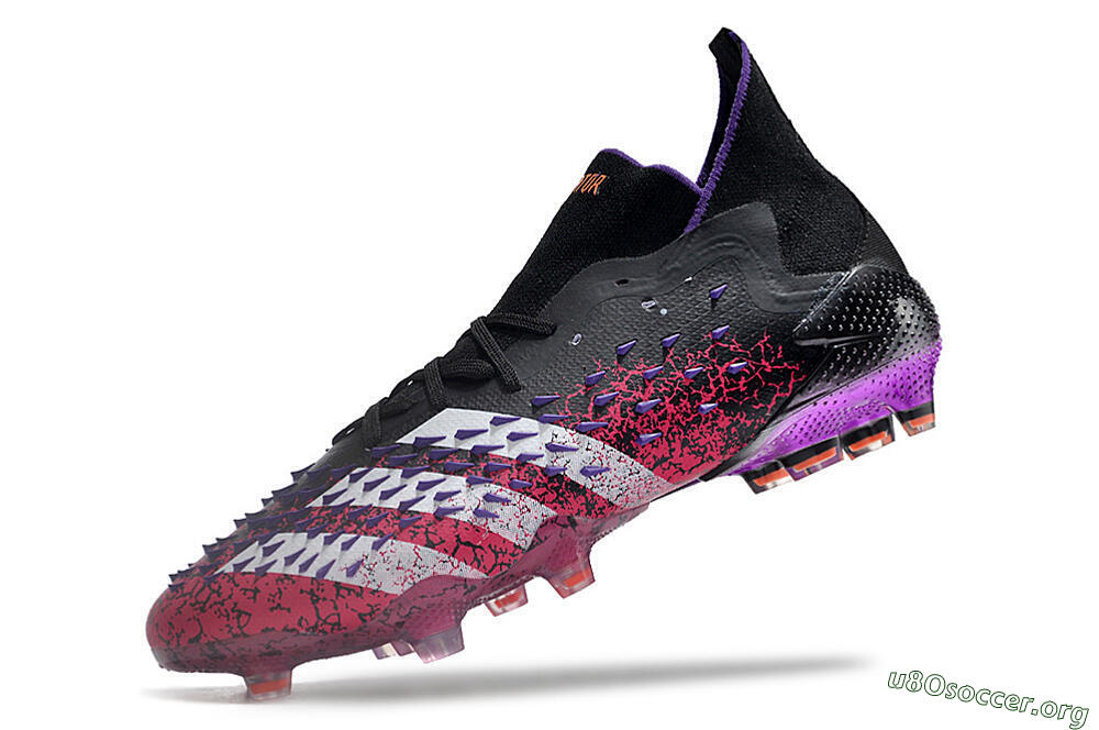 Adidas Predator Freak.1 FG Football Boots - Black/Pink/Purple/Gold 5