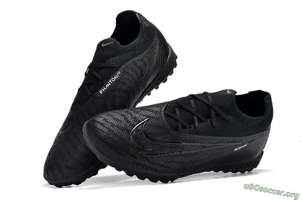 Nike Phantom GX Elite TF Football Shoes - Black/White/Silver 6