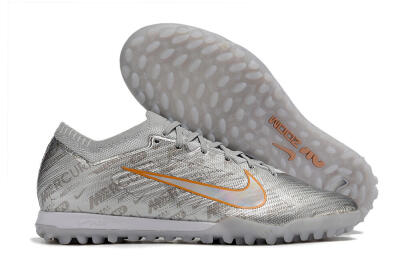 Nike Air Zoom Mercurial Vapor 15 Elite TF Football Shoes - Silver/Gold