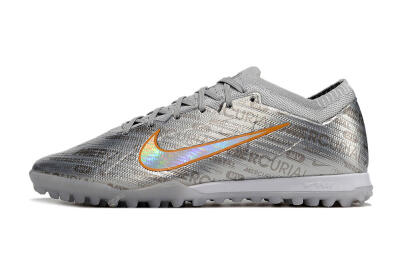 Nike Air Zoom Mercurial Vapor 15 Elite TF Football Shoes - Silver/Gold
