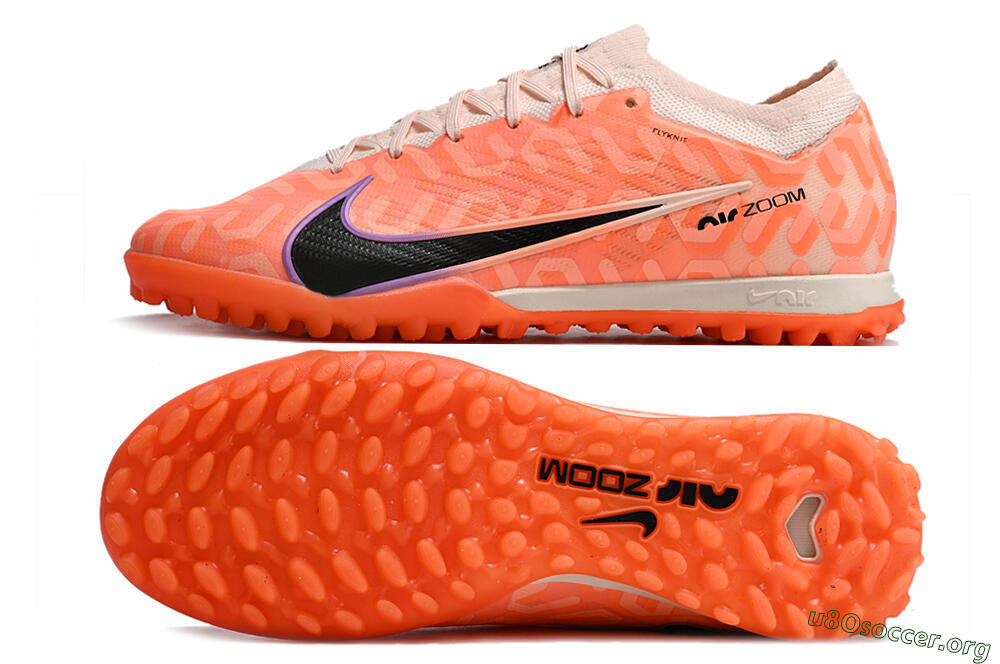 Nike Air Zoom Mercurial Vapor 15 Elite TF Football Shoes - Orange/White/Black 1