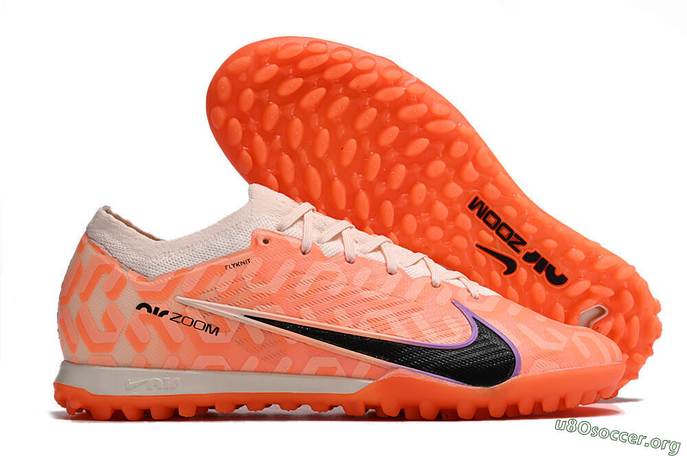 Nike Air Zoom Mercurial Vapor 15 Elite TF Football Shoes - Orange/White/Black 2