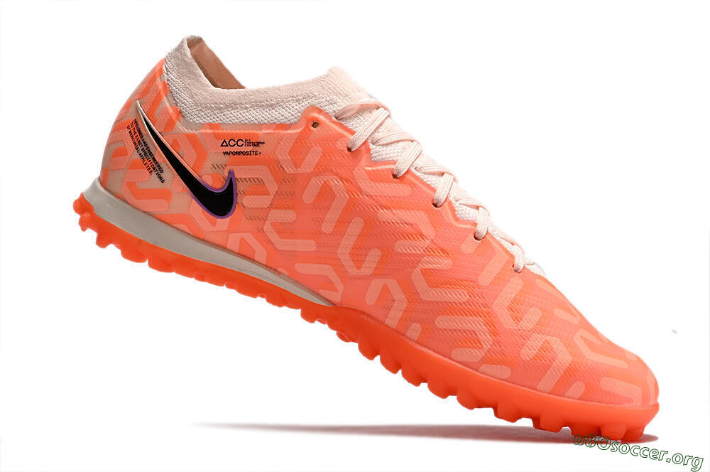 Nike Air Zoom Mercurial Vapor 15 Elite TF Football Shoes - Orange/White/Black 4