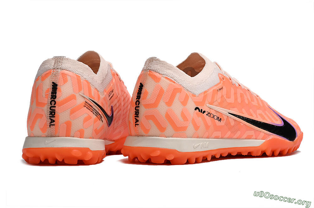 Nike Air Zoom Mercurial Vapor 15 Elite TF Football Shoes - Orange/White/Black 5