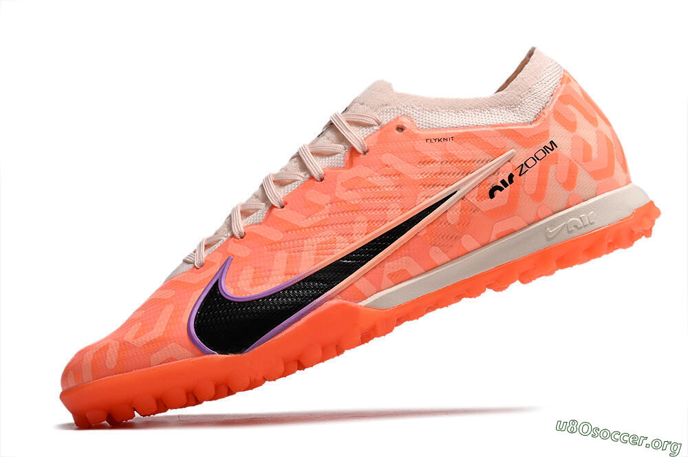 Nike Air Zoom Mercurial Vapor 15 Elite TF Football Shoes - Orange/White/Black 6