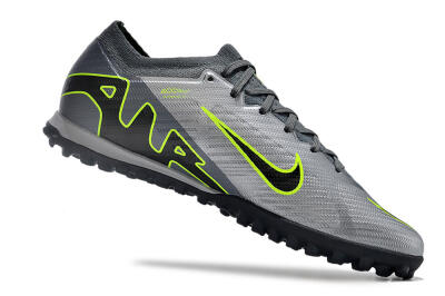 Nike Air Zoom Mercurial Vapor 15 Elite TF Football Shoes - Silver/Grey/Black/Green