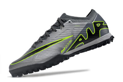 Nike Air Zoom Mercurial Vapor 15 Elite TF Football Shoes - Silver/Grey/Black/Green