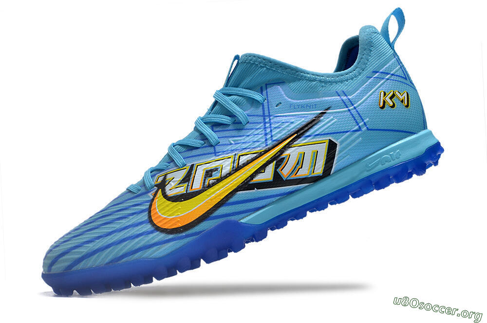 Nike Air Zoom Mercurial Vapor 15 Pro TF Football Shoes - Blue/Yellow/Orange/White 5