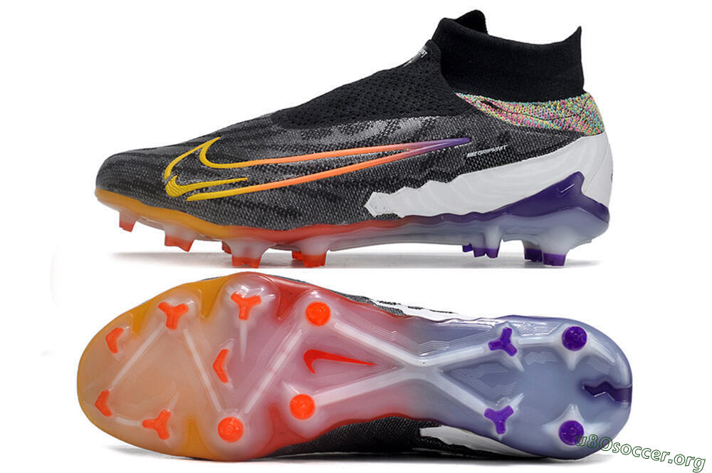 Nike Phantom GX Elite FG Football Boots - Black/Yellow/Orange/Purple 1