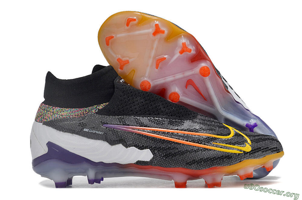 Nike Phantom GX Elite FG Football Boots - Black/Yellow/Orange/Purple 2